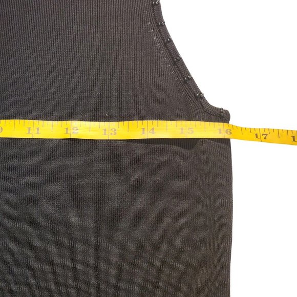 Jessica Ash Black Twin Sweater Set With Accent Black Beading Size XL. New W Tag - Picture 11 of 13